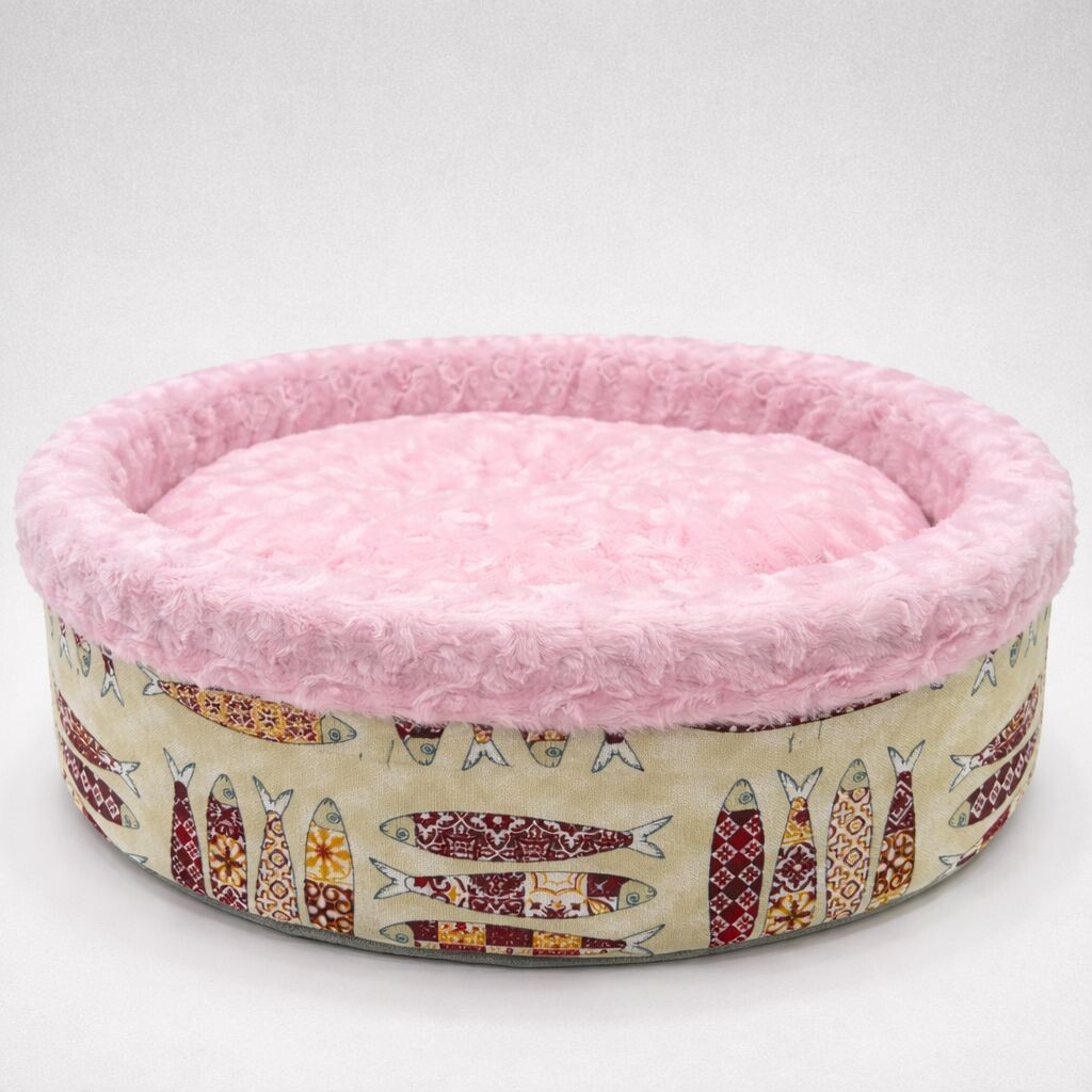 PETPRETTY - SPECİEL PELUŞ SİMİT YATAK PEMBE 50x50x15cm