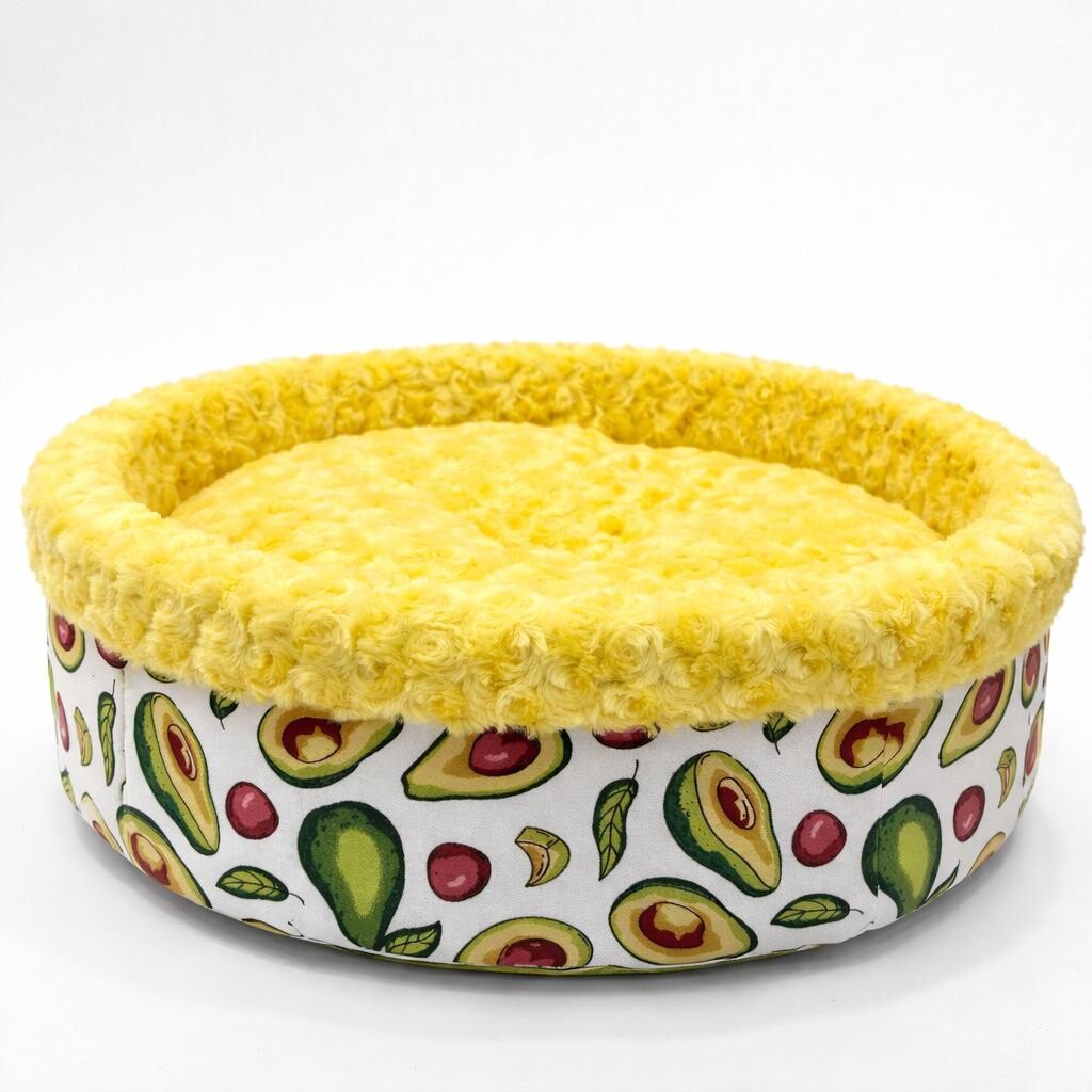  - SPECIAL PLUSH BAGEL BED YELLOW 50X50X15 CM