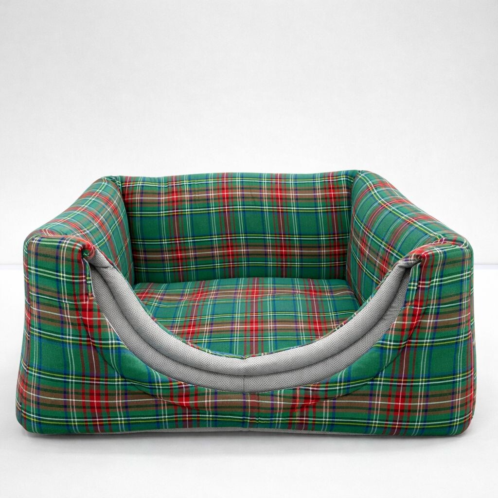 EKOSE ÜÇ FONKSİYONLU KUMAŞ YUVA YEŞİL YATAK 42x42x40 cm - Thumbnail