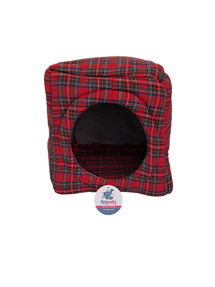 PETPRETTY - 3 FUNCTION FABRIC NEST RED 42X42X40 CM