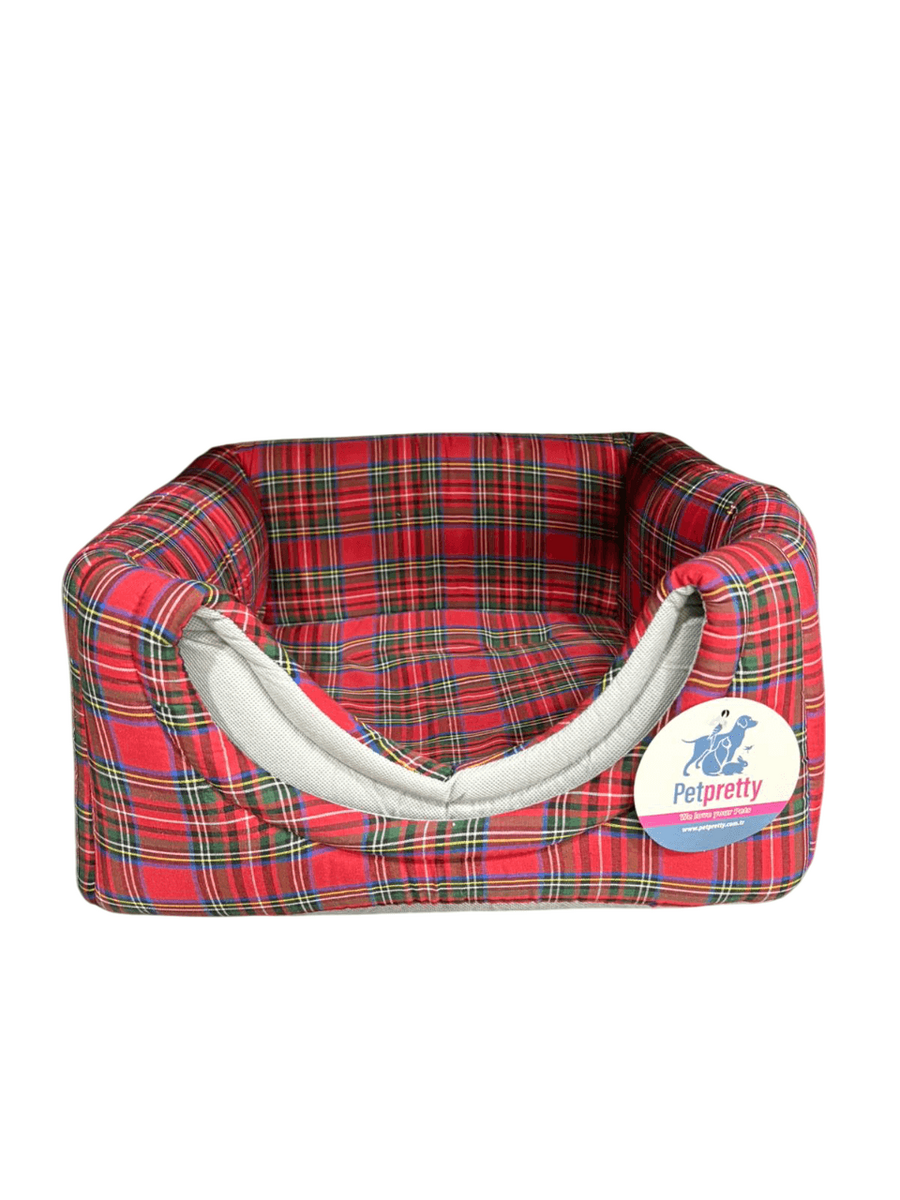 PETPRETTY - EKOSE ÜÇ FONKSİYONLU KUMAŞ YUVA KIRMIZI 42x42x40 cm