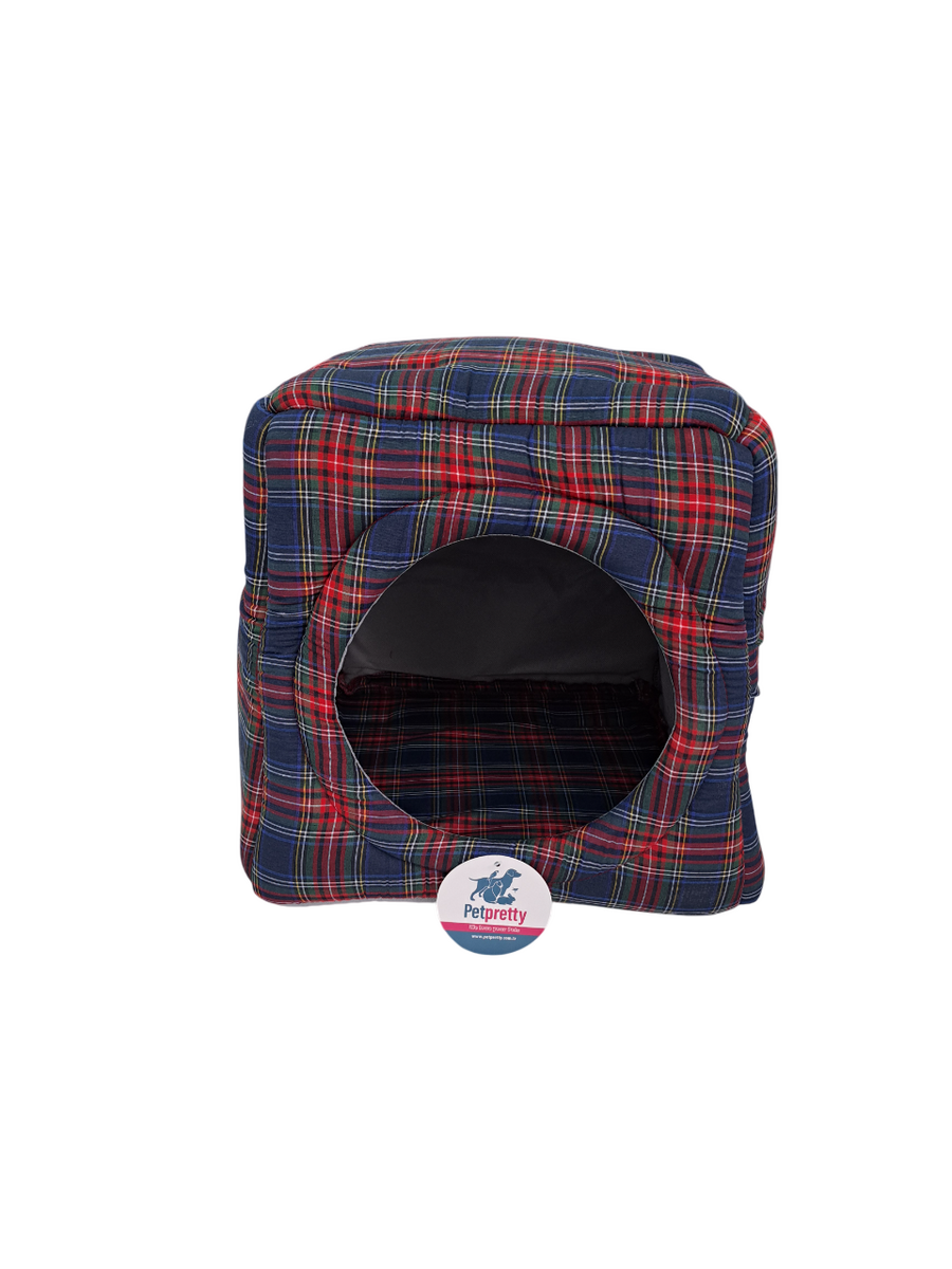 PETPRETTY - 3 FUNCTION FABRIC NEST BLUE 42X42X40 CM