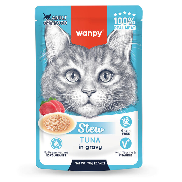 WANPY - WANPY 70G POUCH TON BALIKLI YAŞ KEDİ MAMASI 10 ADET