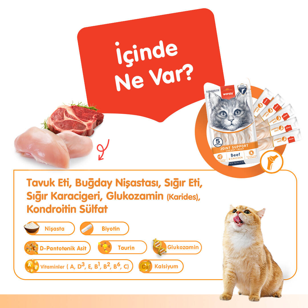 WANPY BONE SUPPORT SIĞIR ETLİ&TAVUK 12'Lİ F.KREMA ÖDÜL 5X14GR