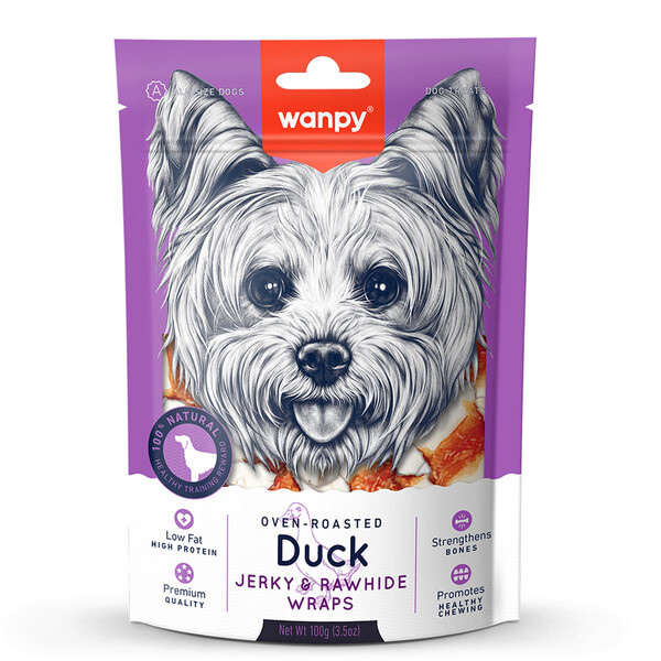 WANPY - WANPY DERİ ÜZERİNE ÖRDEK SARILI 100 GR KÖPEK ÖDÜLÜ