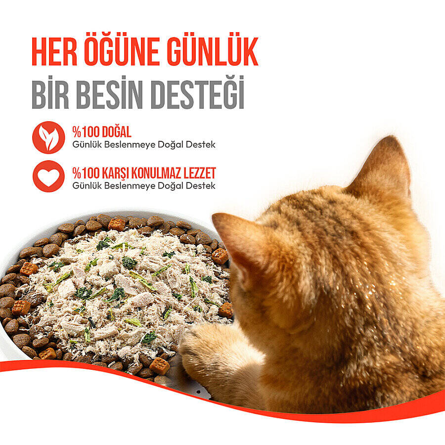 WANPY DONDURULARAK KURUTULMUŞ FLUFFY TOPPERS - ÖRDEK & BRÜKSEL VE KARA LAHANA - 30G