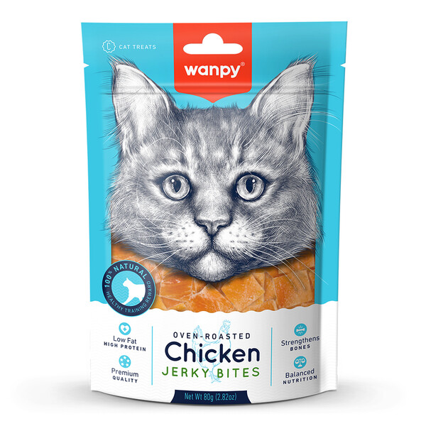 WANPY - WANPY GERÇEK TAVUK YUMUŞAK KEDİ ÖDÜLÜ 80 GR