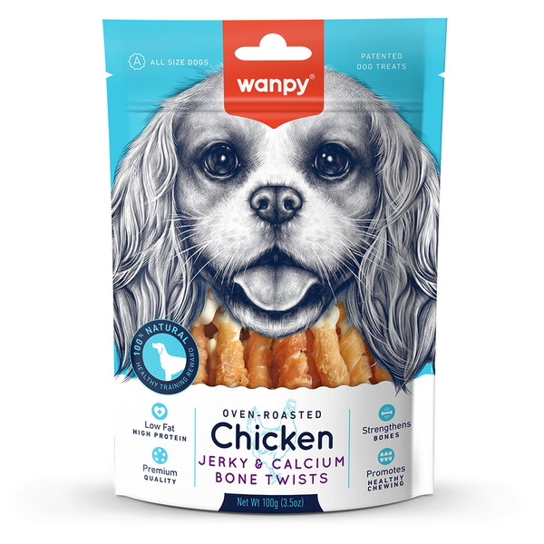 WANPY - WANPY KALSİYUMLU GERÇEK TAVUK SARGI KÖPEK ÖDÜLÜ 100 GR