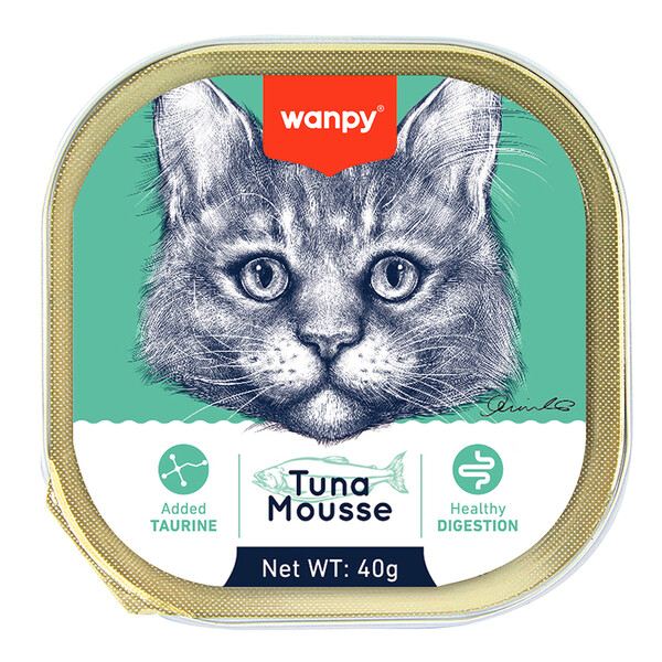 WANPY - WANPY KEDİ 40G 6'LI TON BALIKLI ALUTRAY YAŞ MAMA