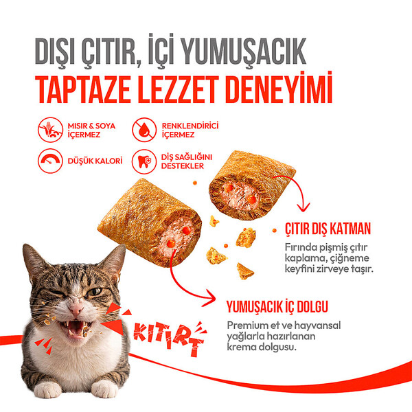 WANPY KEDİ CRUNCH ÖDÜL SOMON&HAVYAR 60G-10'LU - Thumbnail