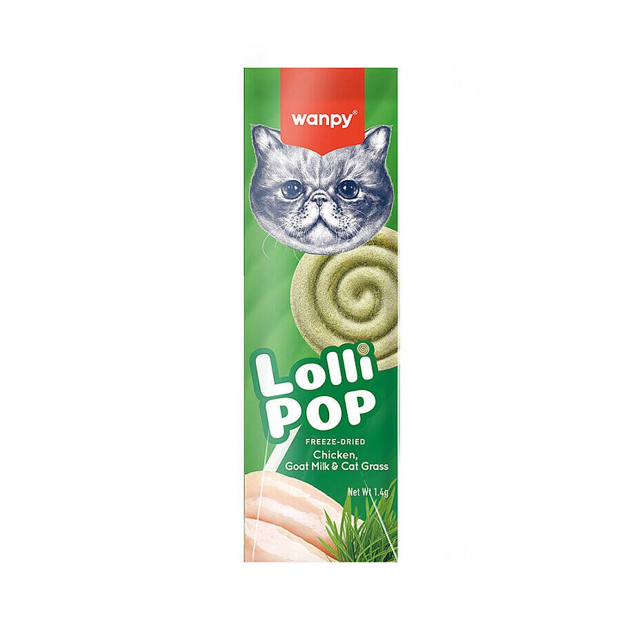 WANPY KEDİLER İÇİN DONDURULARAK KURUTULMUŞ SWİRLPOP - KEDİ OTU - 1.4G*10'LU