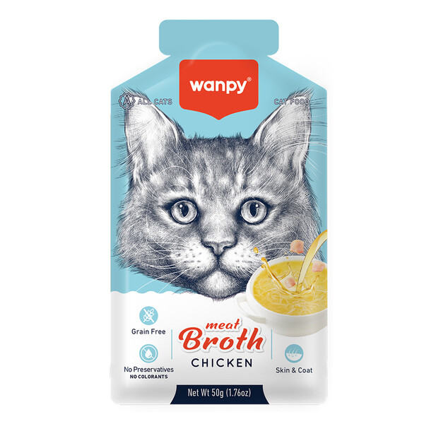 WANPY - WANPY KEDİLER İÇİN TAVUK ETİ ÇORBASI 50GX12 ADET