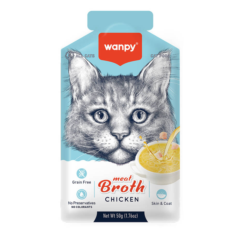 WANPY KEDİLER İÇİN TAVUK ETİ ÇORBASI 50GX12 ADET