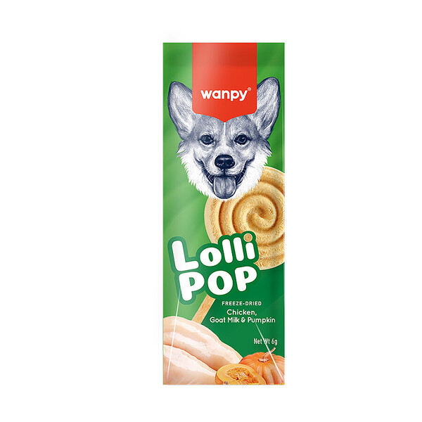 WANPY - WANPY KÖPEKLER İÇİN DONDURULARAK KURUTULMUŞ SWİRLPOP - BALKABAKLI 6G*10'LU