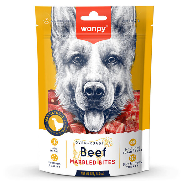 WANPY - WANPY MARBLED KÖPEK ÖDÜL ET PARÇALARI 100 GR