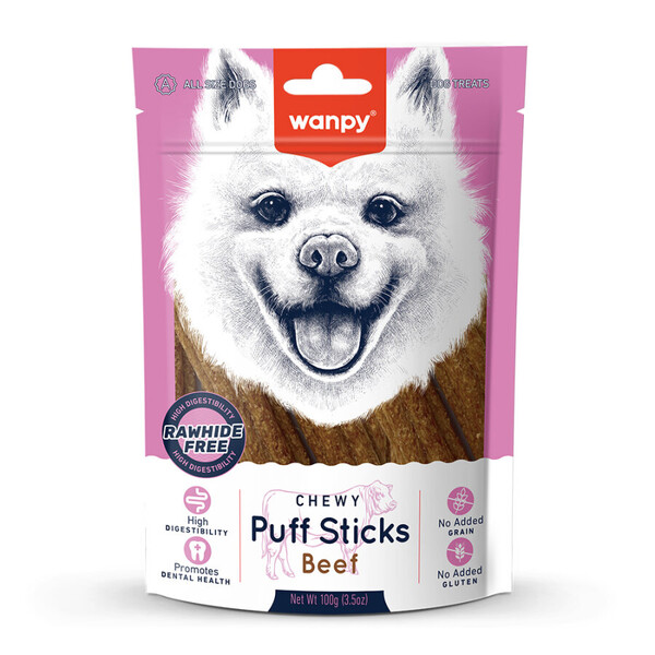 WANPY - WANPY TAHILSIZ SIĞIR ETLİ KÖPEK ÇİĞNEME ÖDÜLÜ 100 GR