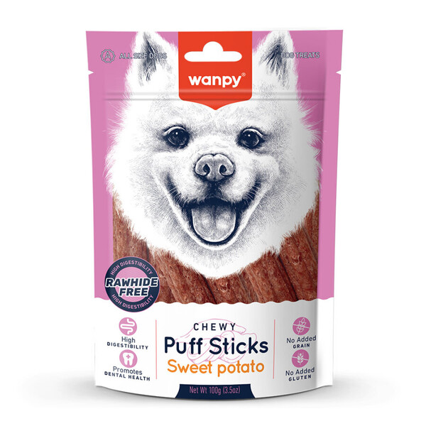 WANPY - WANPY TAHILSIZ TATLI PATATESLİ KÖPEK ÇİĞNEME ÖDÜLÜ 100 GR