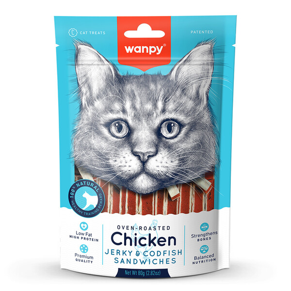 WANPY - WANPY TAVUKLU&MORİNA BALIKLI KEDİ ÖDÜLÜ 80 GR