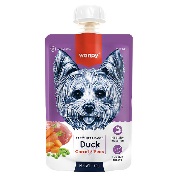 WANPY - WANPY TAZE ÖRDEKLİ&HAVUÇLU 10'LU KÖPEK ET EZMESİ 90GR