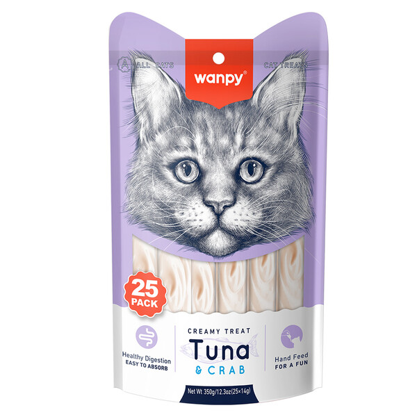 WANPY - WANPY TON BALIKLI&YENGEÇLİ 25*14GR KREMA KEDİ ÖDÜLÜ RAC-055