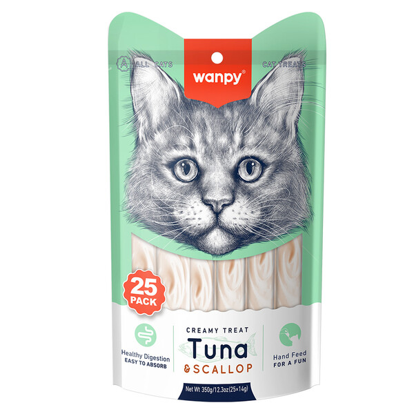 WANPY - WANPY TON&DENİZ TARAKLI 25*14GR KREMA KEDİ ÖDÜLÜ RAC-051