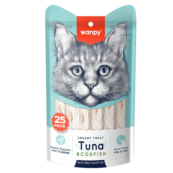 WANPY - WANPY TON&MORİNA BALIKLI 25*14GR KREMA KEDİ ÖDÜLÜ RAC-053