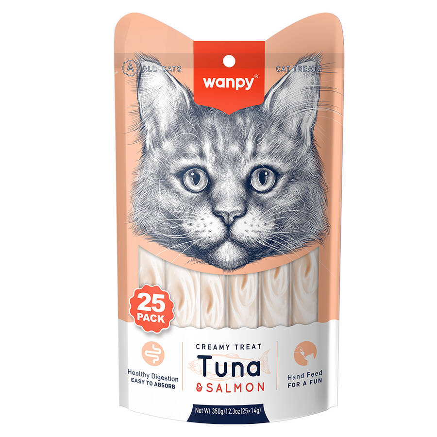 WANPY TON&SOMON 25*14GR KREMA KEDİ ÖDÜLÜ RAC-052