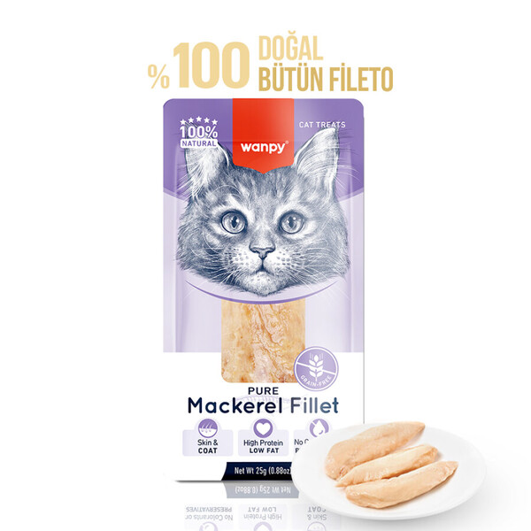 WANPY - WANPY USKUMRU FİLETO 25G KEDİ ÖDÜLÜ