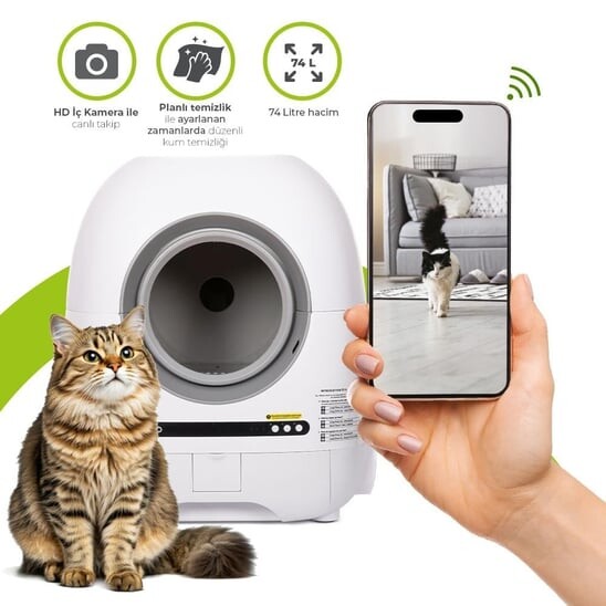  - WERO FRW AKILLI KEDİ TUVALETİ (WİFİ) (WİTH 1080P CAMERA)