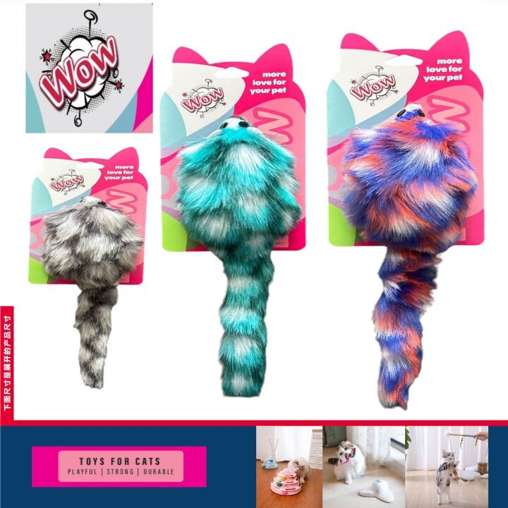  - WOW KEDİ OYUNCAK TÜYLÜ RENKLİ FARE