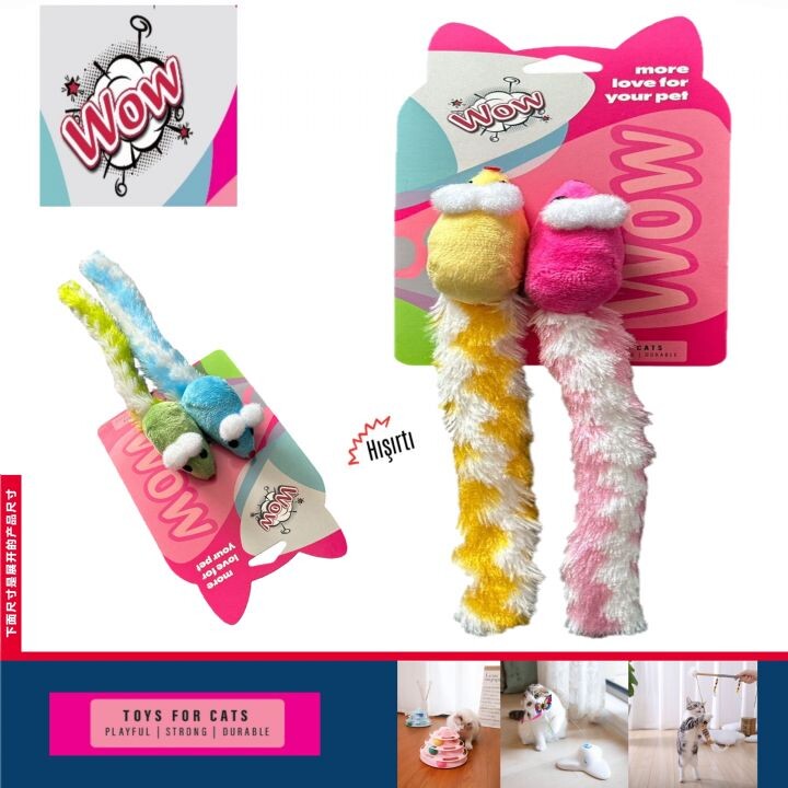  - WOW KEDİ OYUNCAK UZUN KUYRUKLU 2'Lİ FARE