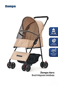 ZAMPA AERO KEDİ&KÖPEK ARABASI KAHVERENGİ 42X69X96 CM