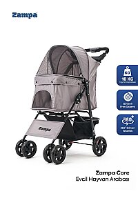ZAMPA CORE KEDİ&KÖPEK ARABASI GRİ 37X55X96 CM