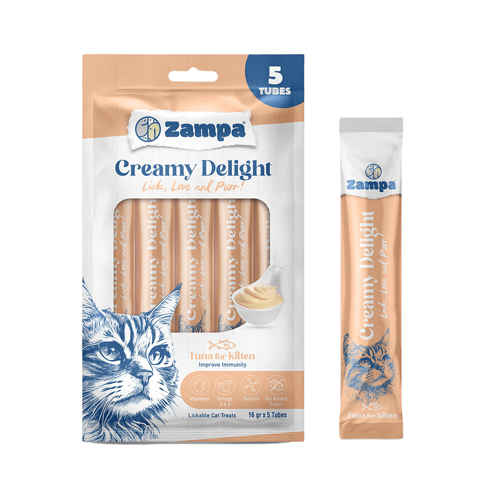 ZAMPA CREAMY DELIGHT TUNA FOR KITTEN 80GRX12AD