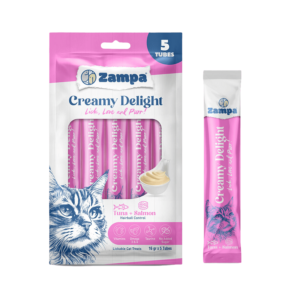  - ZAMPA CREAMY DELIGHT TUNA&SALMON 80GRX12AD
