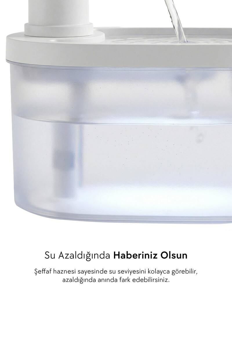 ZAMPA OVAL PET OTOMATİK SU PINARI BATARYALI BEYAZ