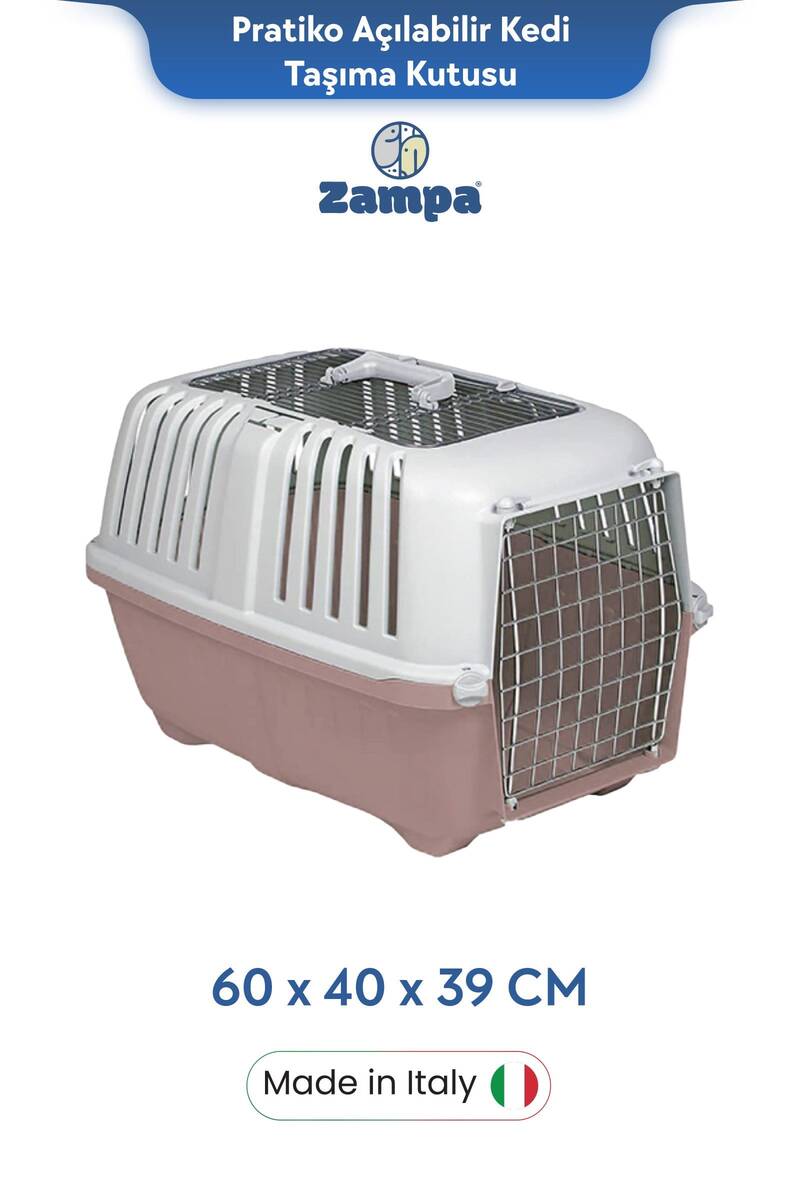 ZAMPA PLUS PRATİKO AÇILABİLİR KEDİ TAŞIMA KUTUSU 60X40X39 CM