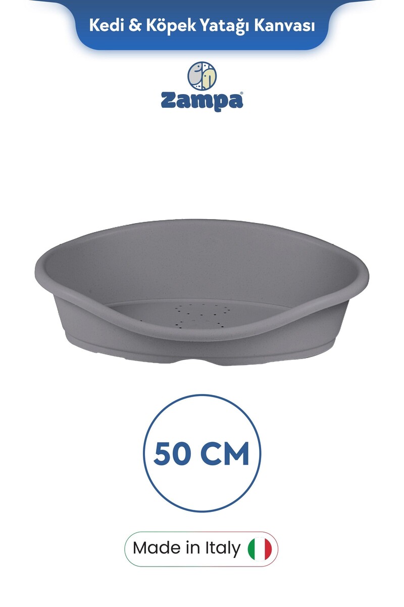  - ZAMPA PLUS TOFFEE PLASTİK KEDİ&KÖPEK YATAĞI 1-50 CM GRİ