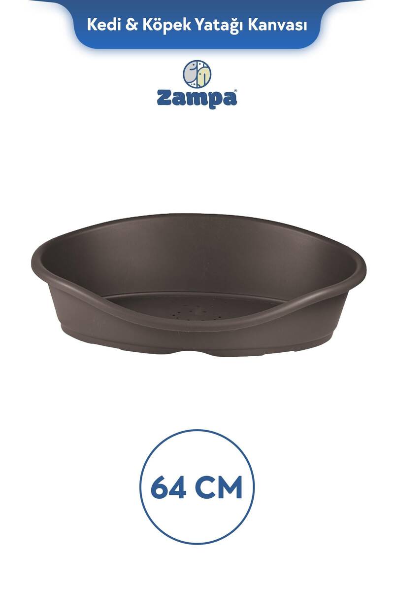 ZAMPA PLUS TOFFEE PLASTİK KEDİ&KÖPEK YATAĞI 2-64 CM MOKA