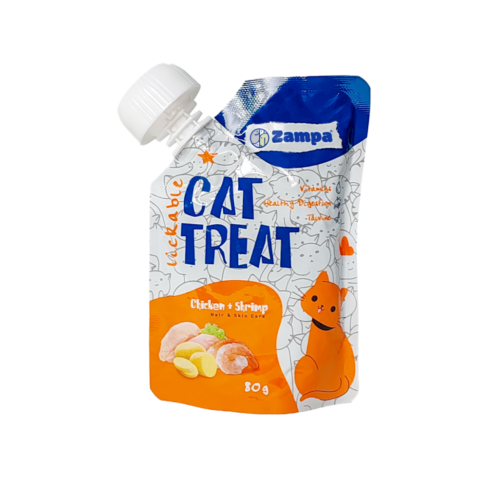ZAMPA PUDİNG KEDİ ÖDÜLÜ CHICKEN&SHRIMP 80GRX10AD