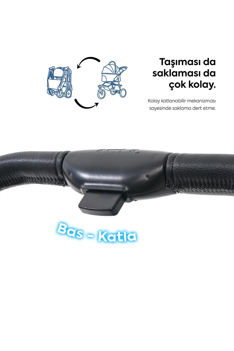 ZAMPA VECTOR KEDİ&KÖPEK ARABASI,KAHVERENGİ,35X87X101CM - Thumbnail